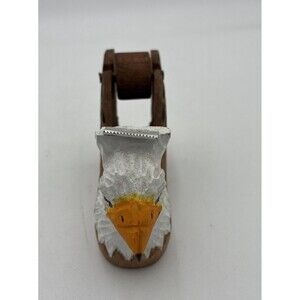 eagle head shape Tape Dispenser desk top wood carving